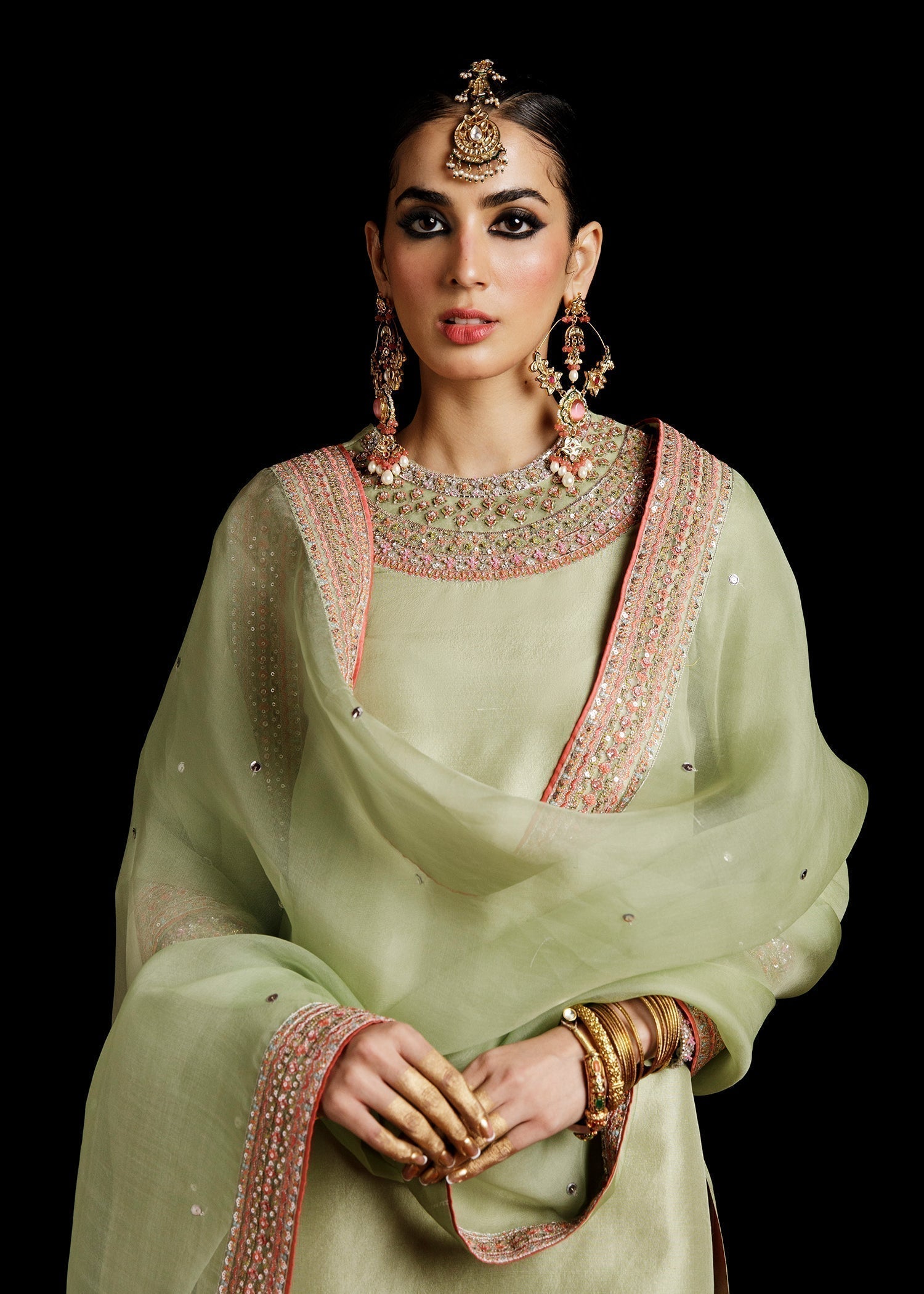 Hussain Rehar Doron ensemble crafted from luxurious fabric with intricate embellishments and refined detailing on a perfectly tailored silhouette, paired with a delicately worked dupatta, perfect for formal occasions and memorable celebrations.